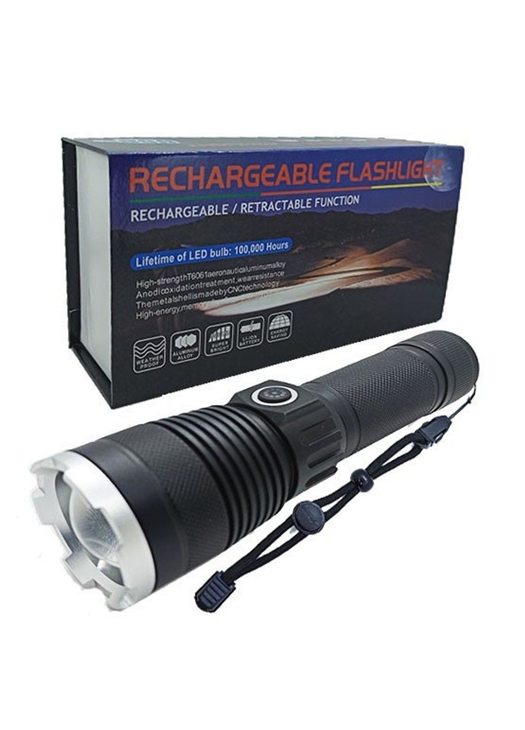 Ручний ліхтар BL-A75-P50 zoom Type-C + 18650 (3xAAA) 5 режимів No Brand (315705202)