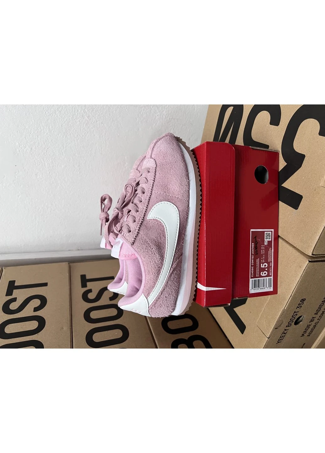 Розовые летние кроссовки nike cortez vintage suede pink найк кортез No Brand