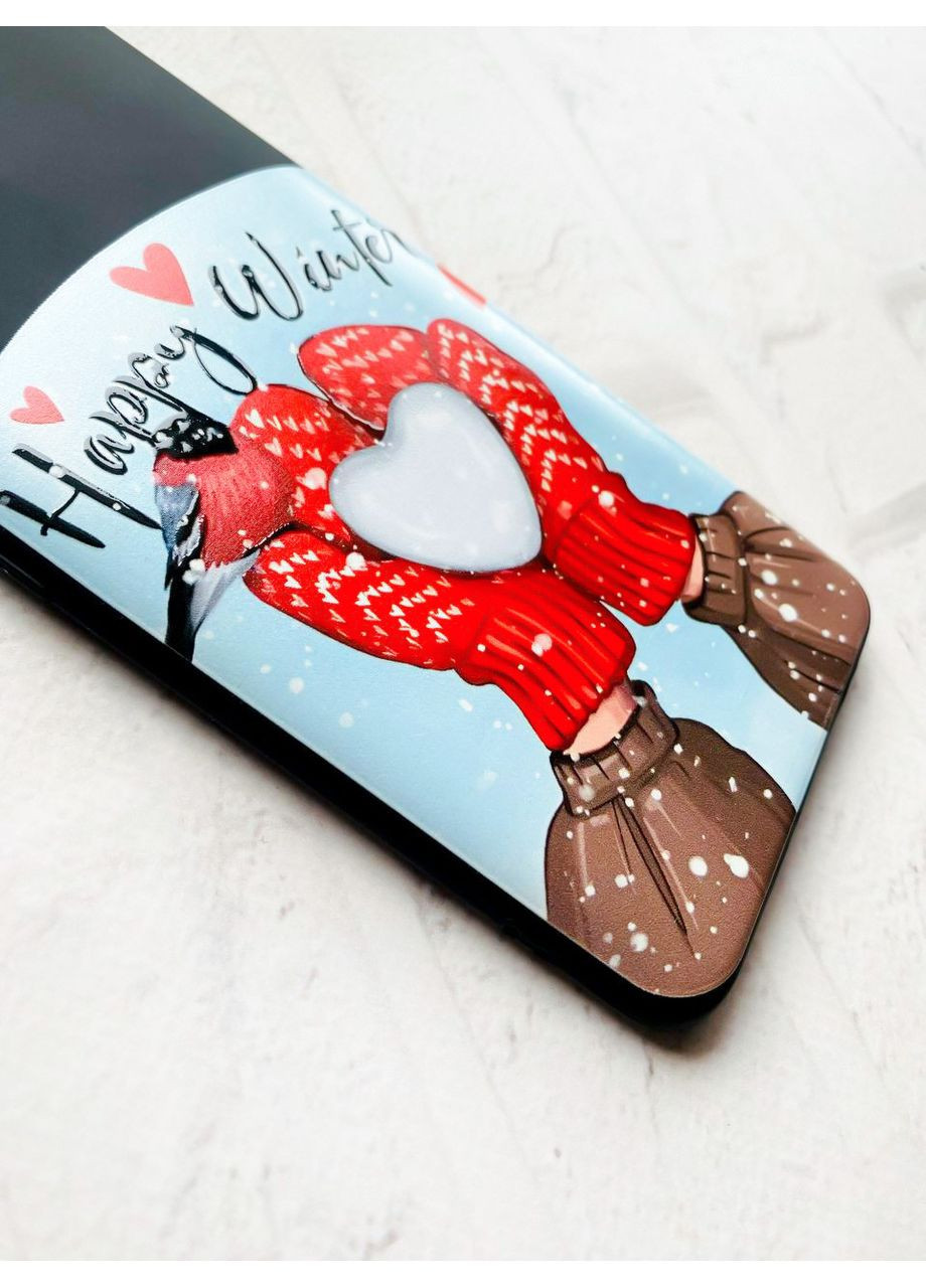 Матовий чорний чохол на Xiaomi Redmi 9A Сніжок сердечко (принт 192) Creative (362964980)