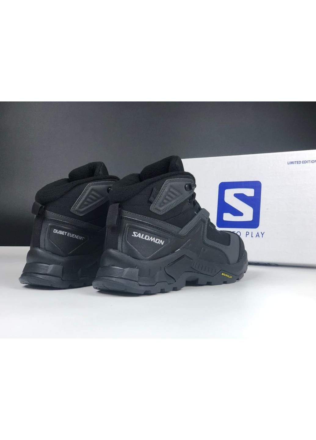 Чорні Зимовий чорні з сірим термо чоловічі кросівки осінь\зима No Brand