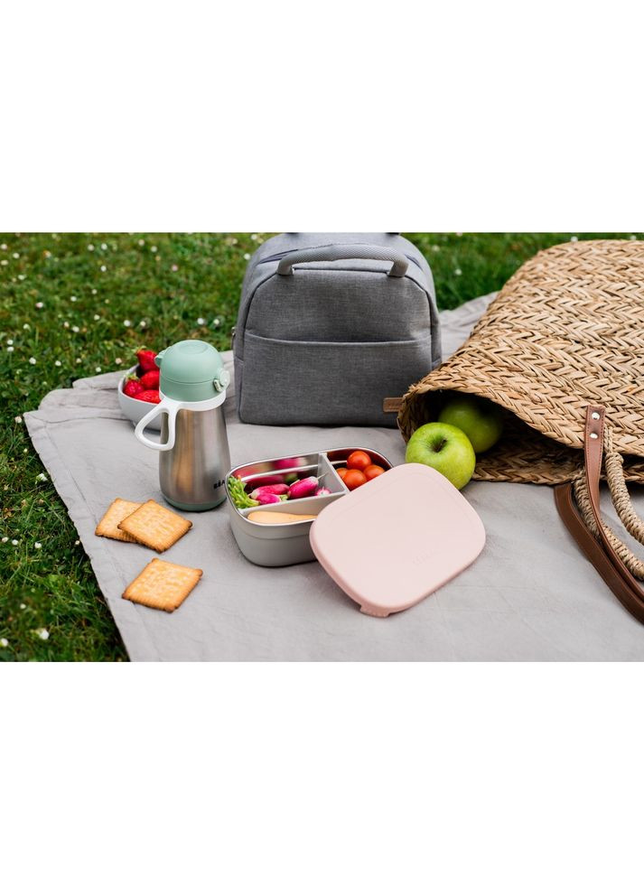 Ланч-бокс металлический 760 мл розовый, арт. 914002 Beaba (369489920)