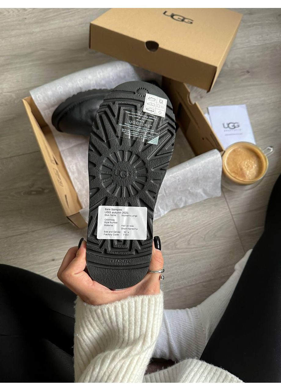Уггі Жіночі UGG Ultra Mini Black (Шкіра) (366196950)