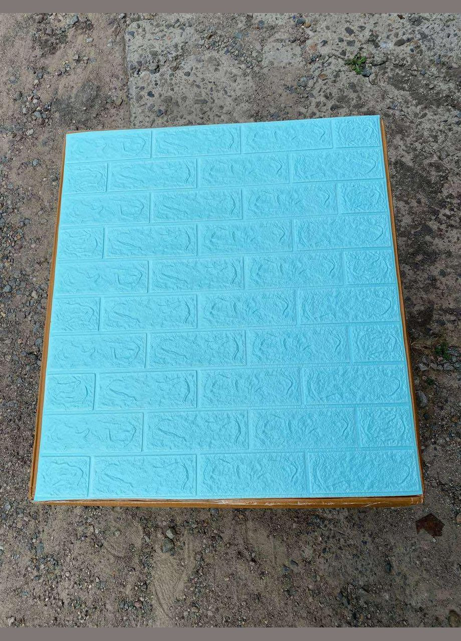 Декоративная 3D панель самоклеющаяся под кирпич Бирюза 700х770х3мм (002-3) 3D Loft (301417382)