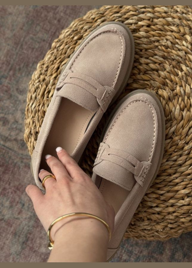 Женские лоферы cream No Brand кремовые лето (346392793)