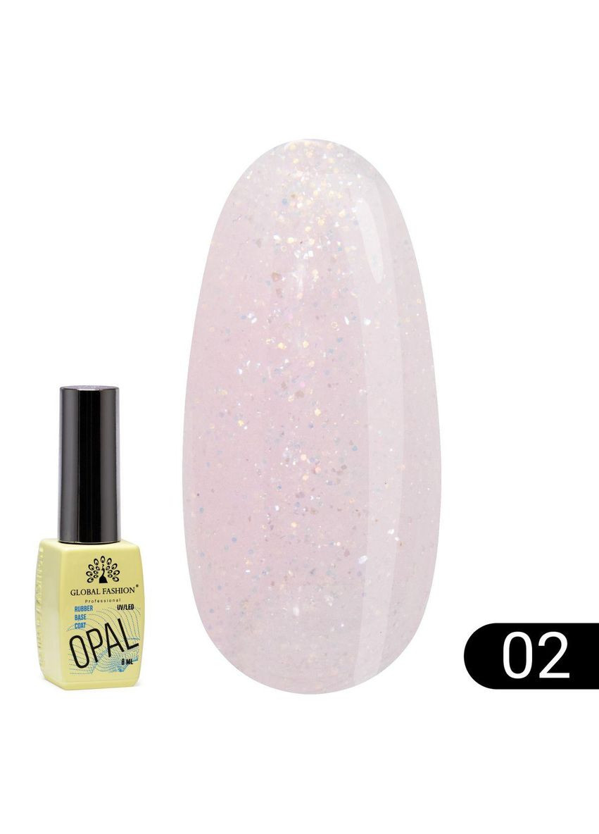 Каучуковая база Opal 8 мл №02 Global Fashion (352743918)
