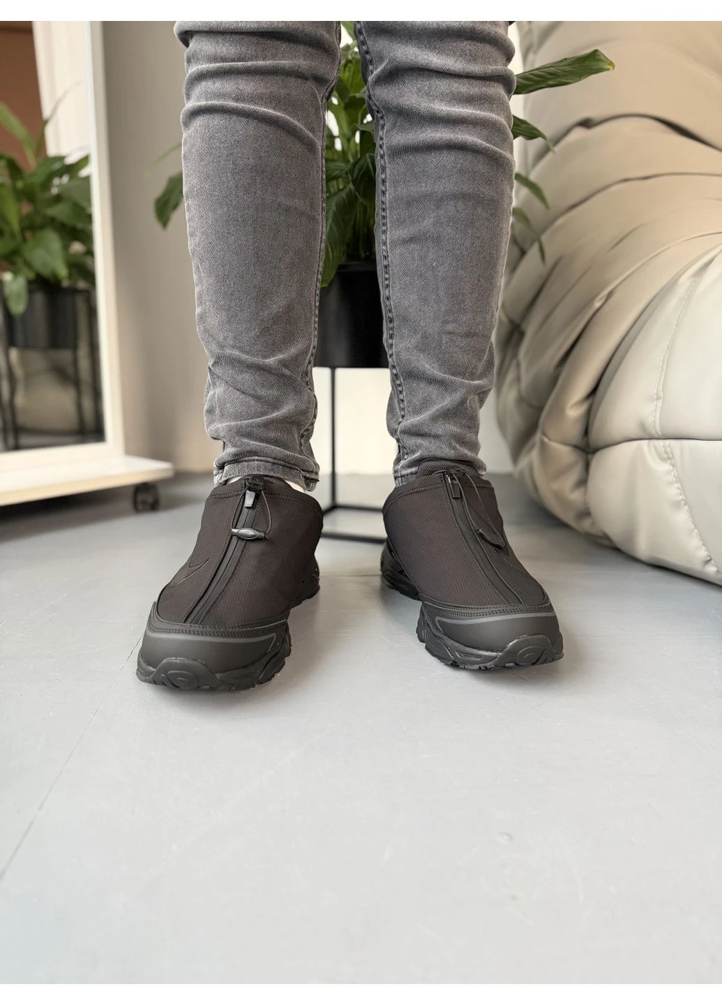 Черные демисезонные кроссовки мужские nike zoom pulse black cordura gore-tex найк зум пульс черные No Brand