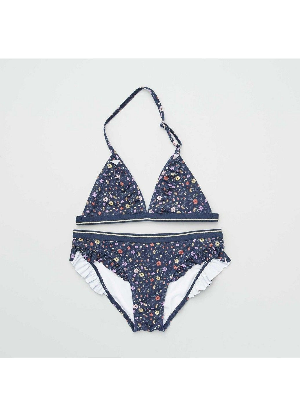 Темно-синий летний купальник Kiabi