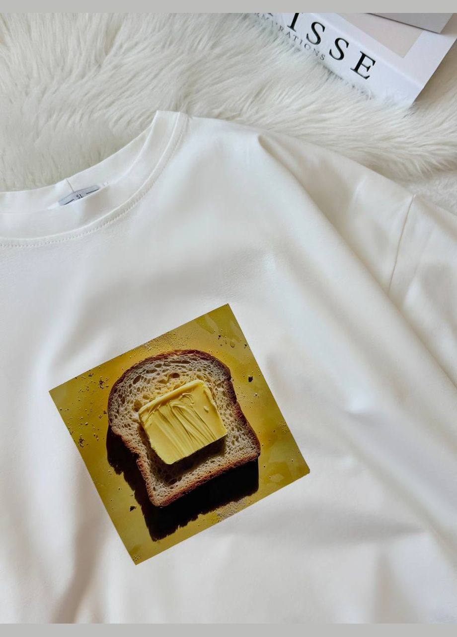 Жіноча футболка вільного крою з принтом MonCher - (332955752)