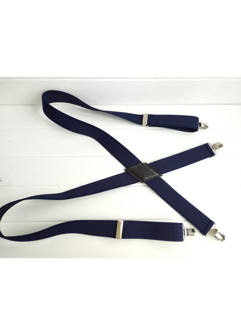 Підтяжки сині х-подібні однотонні Major Style (357206625)