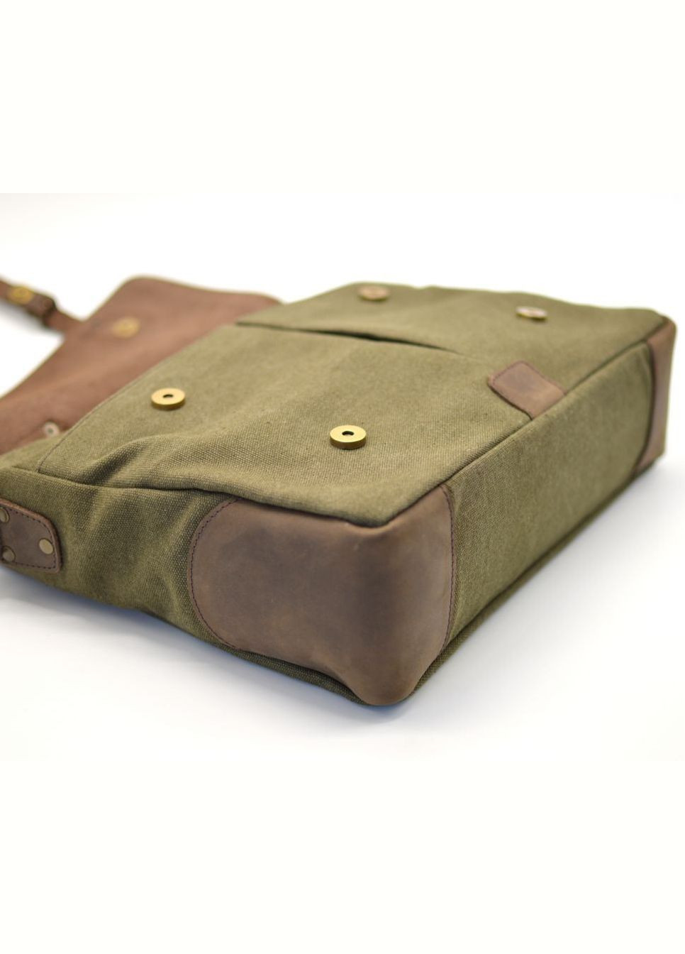 Чоловіча сумка-портфель для ноутбука з плечовим ременем та ручкою хакі TARWA (304287197)