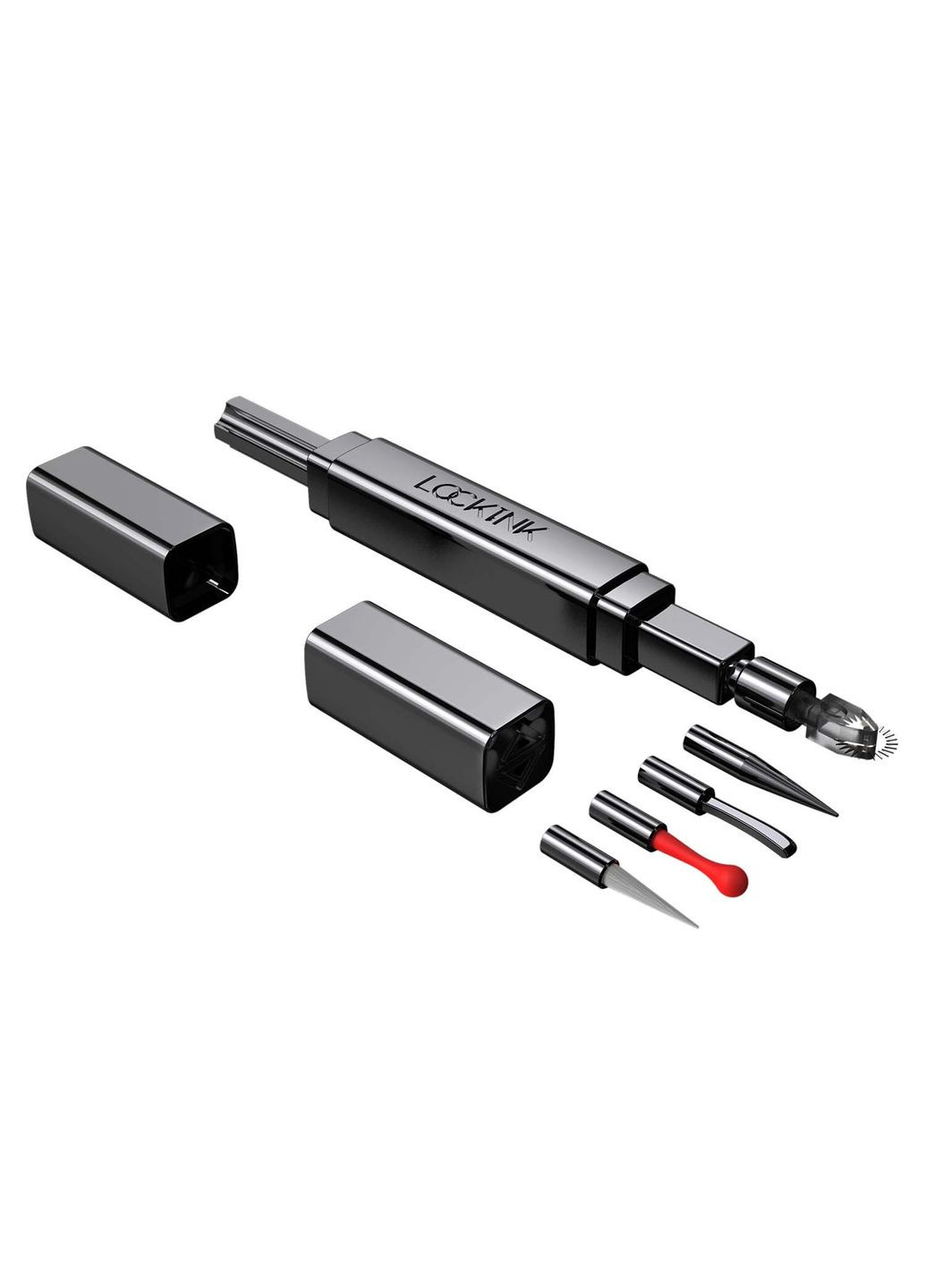 Эксклюзивный тиклер 5-head Flirting Tickler - Grey с пятью насадками Lockink (335394643)