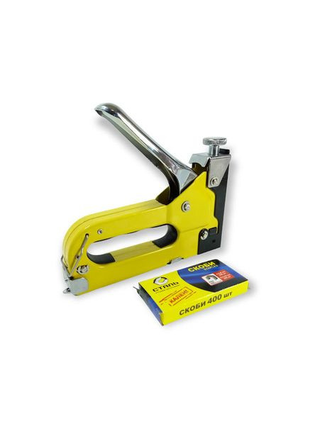 Степлер будівельний 4-14мм + 400 скоб (арт.62002) СТАЛЬ (337361005)
