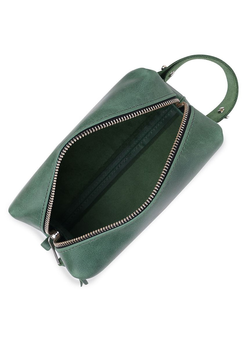 Шкіряна косметичка унісекс 11572 Зелений Grande Pelle (298920982)