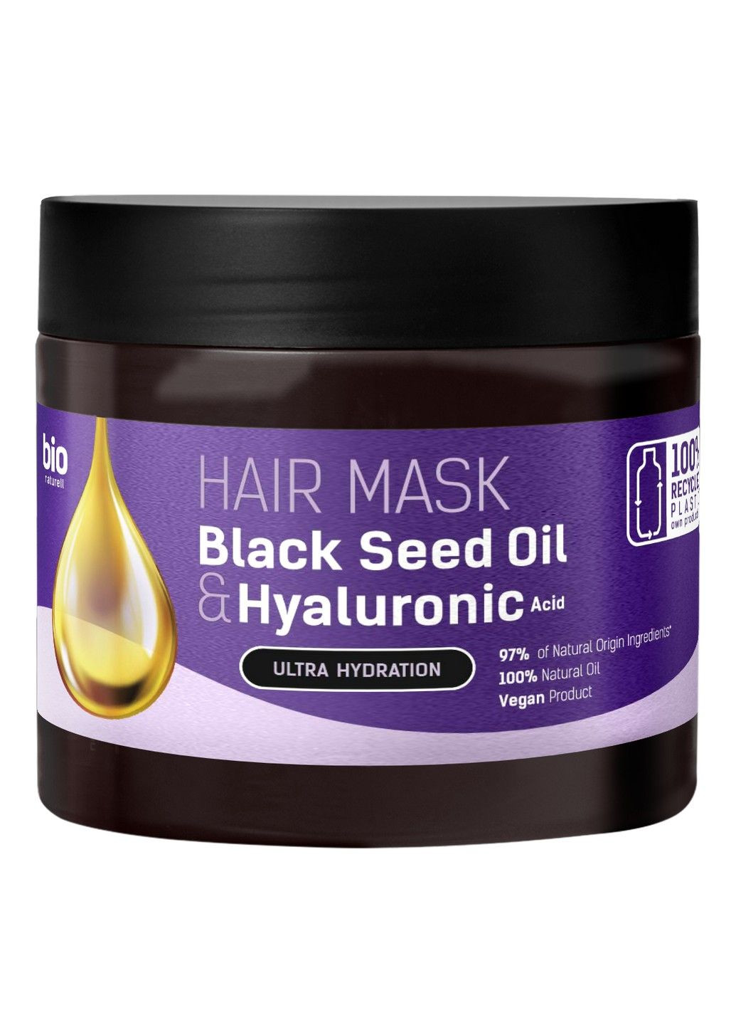 Маска для волос Black Seed Oil & Hyaluronic Acid 295 мл Bio Naturell (283017569)