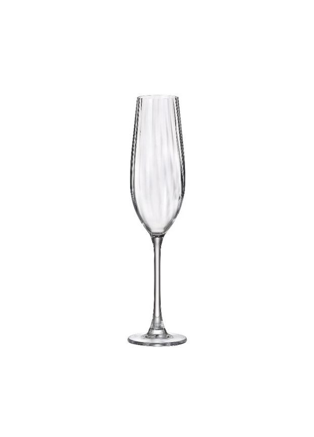Бокалы для шампанского COLUMBA OPTIC 260 мл богемское стекло 6 шт Bohemia (282841792)
