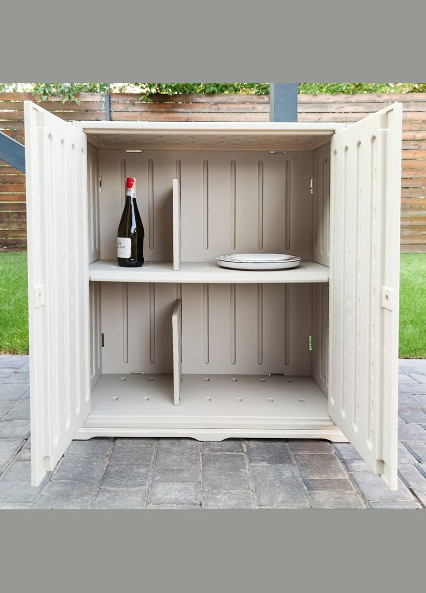 Пластиковая тумба с полкой 82*41*93см SW00001543 Серый Sticker Wall (297915344)