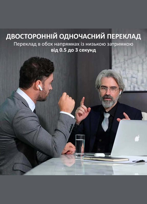 Наушники переводчик WT2 Edge, AI двусторонний синхронный перевод, 40 языков, офлайн + онлайн White Timekettle (315148471)