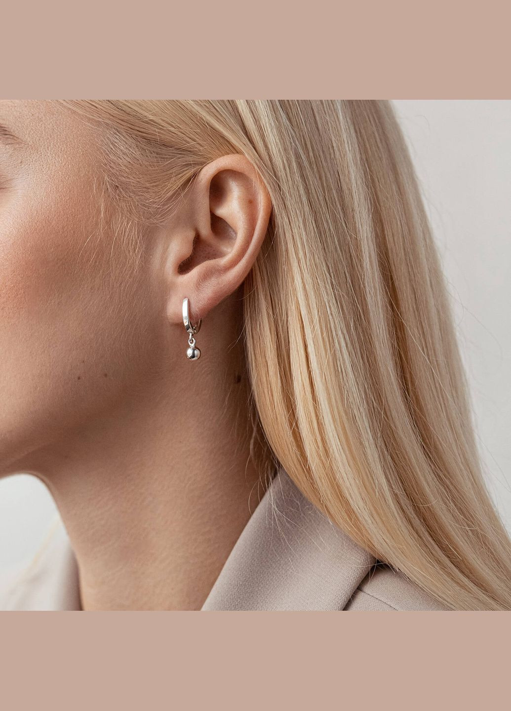 Серебряные серьги Шарики 123120 Oniks (266133270)