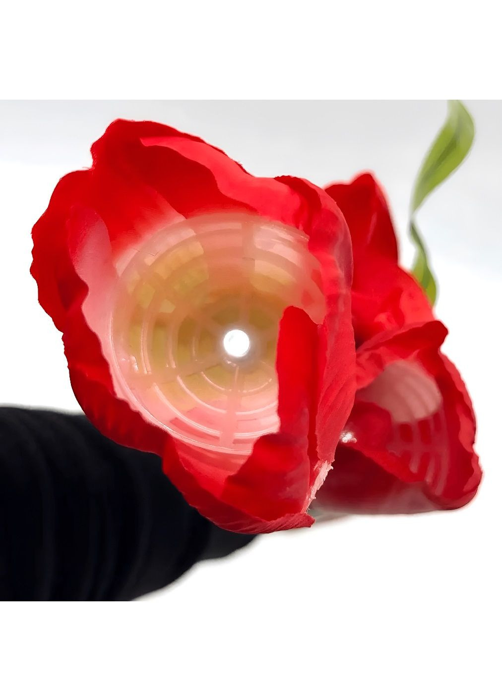 Ліхтар лампа світильник газонний садовий на сонячній батареї із сутінковим датчиком 42,5 см (479884-Prob) Тюльпан червоний Unbranded (325810147)