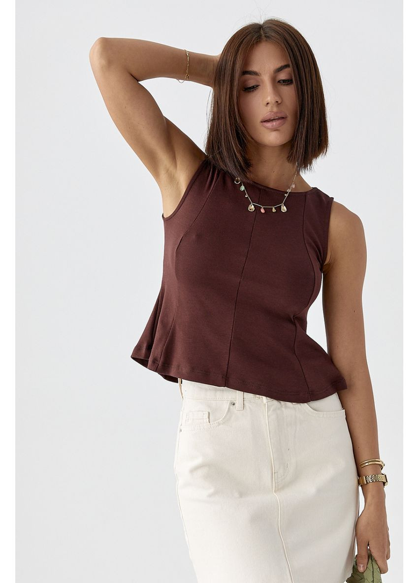 Трикотажный расклешенный топ Lurex — 370379961