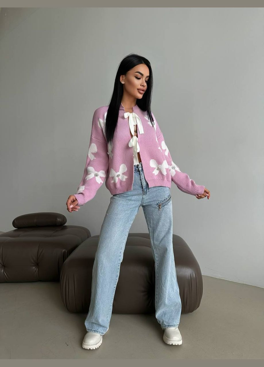 Розовый демисезонный кардиган Vakko