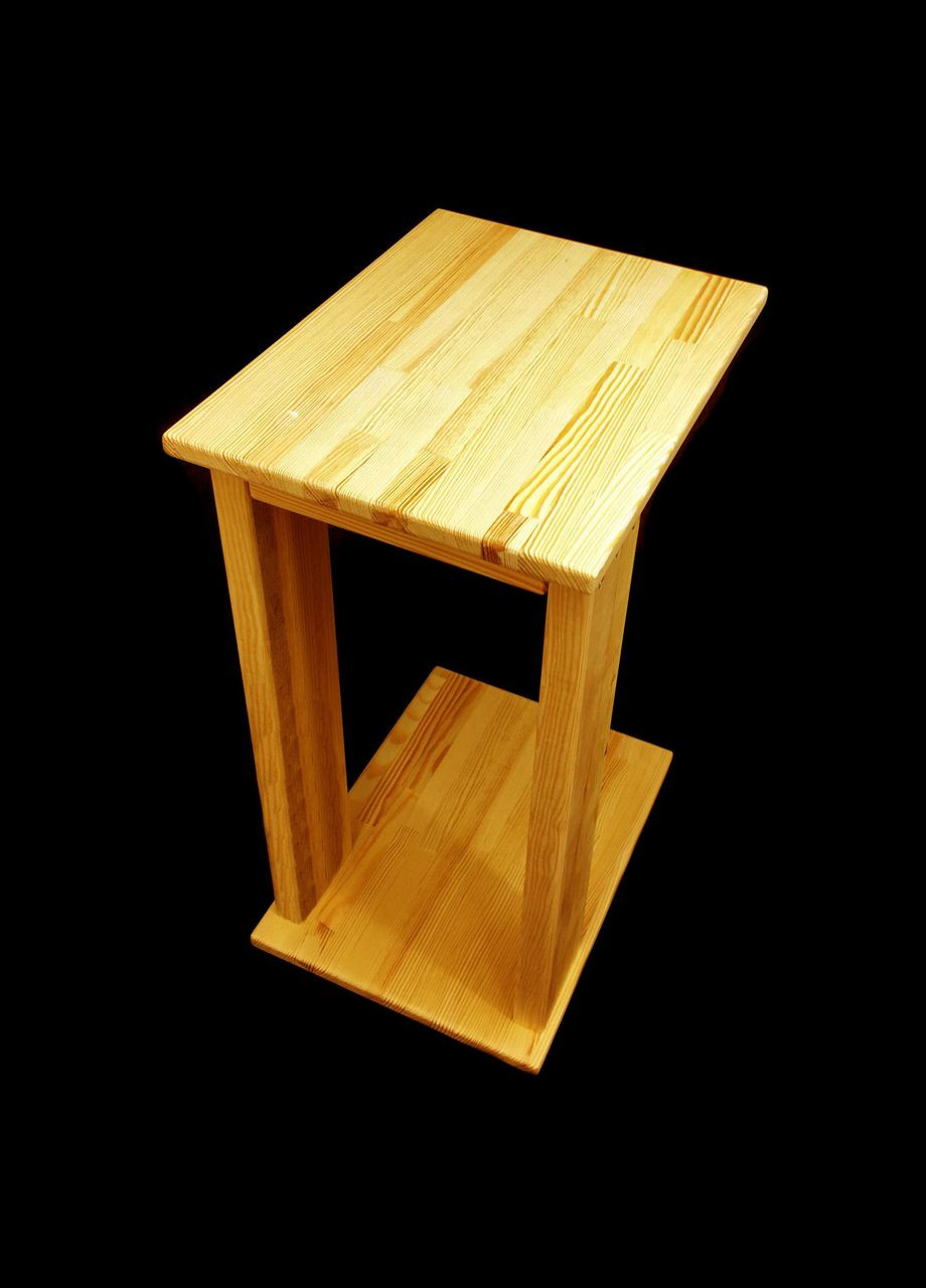 Приставной столик из дерева Макасар карри (ДНС-001103) No Brand (328076196)