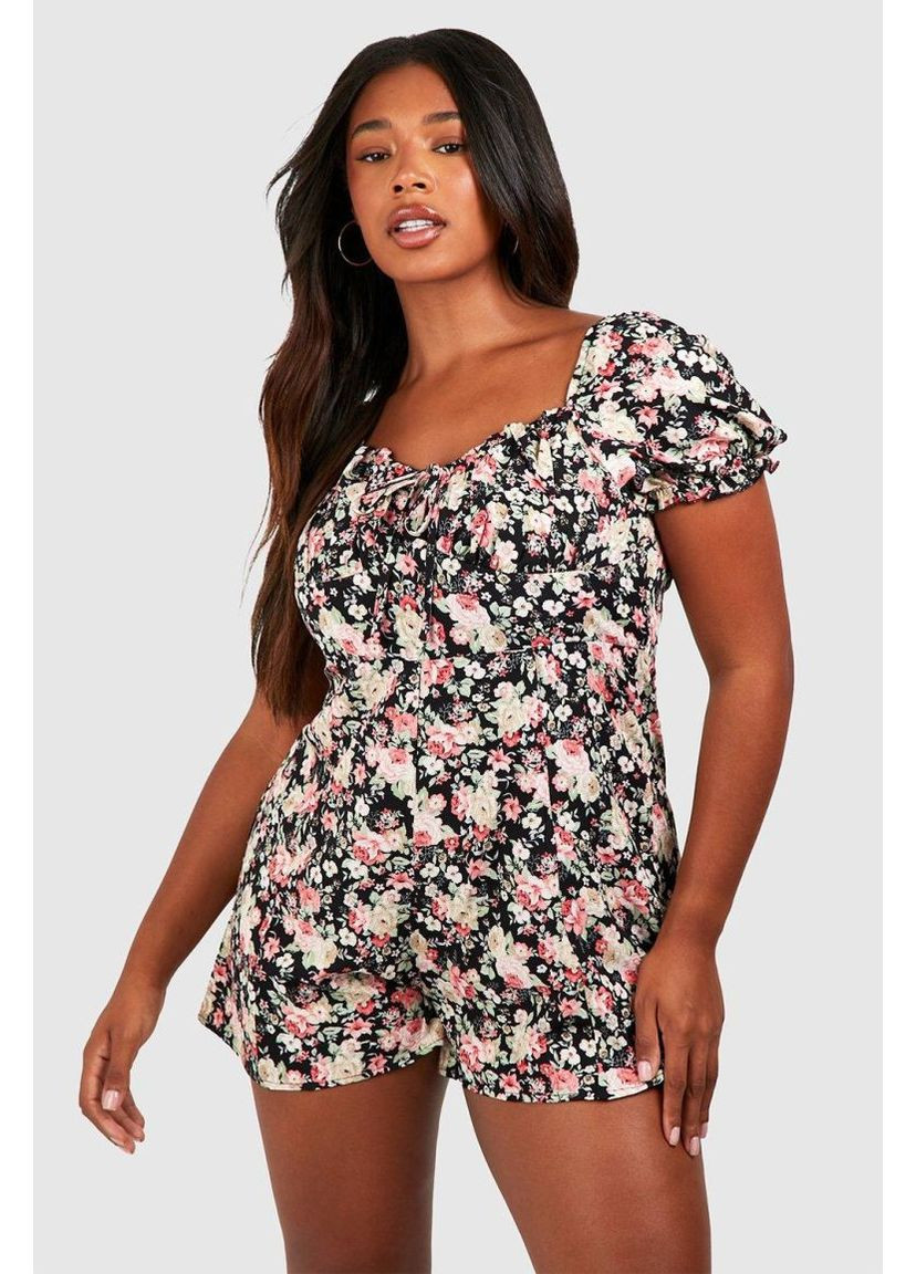 Комбінезон Boohoo квітковий чорний