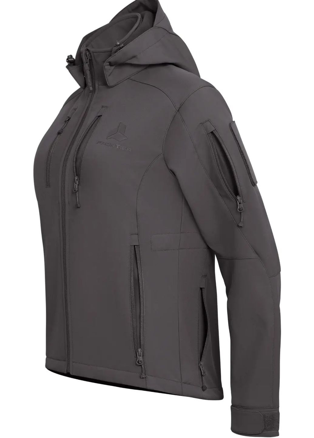 Сіра демісезонна куртка frontier ermine w softshell dark grey No Brand