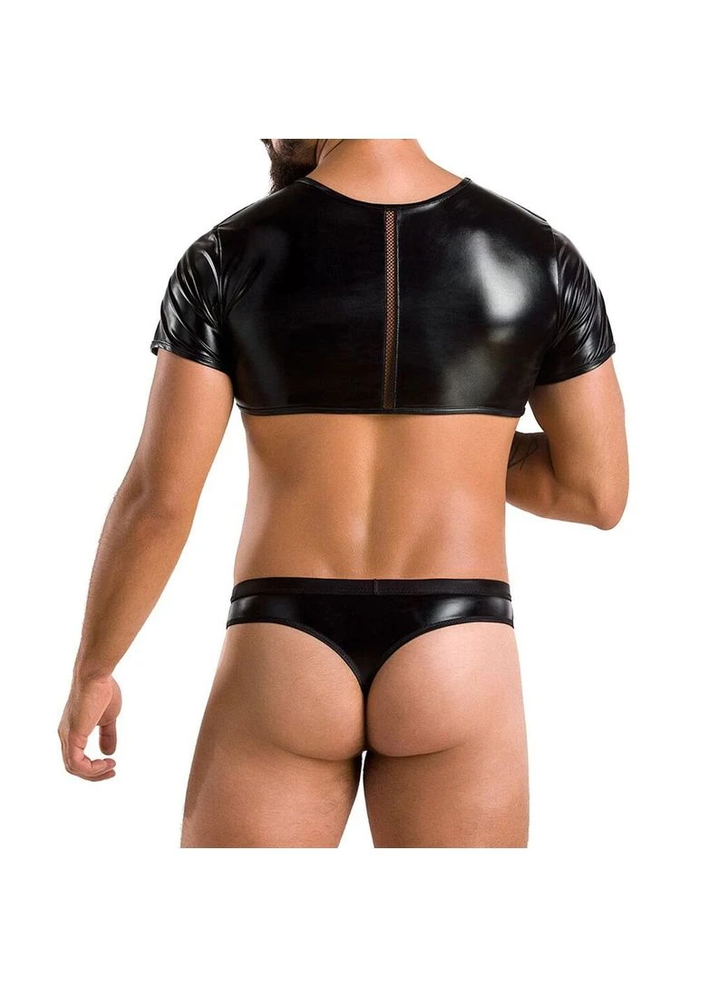 Комплект чоловічої білизни під латекс 057 Set Peter black Passion (296623495)