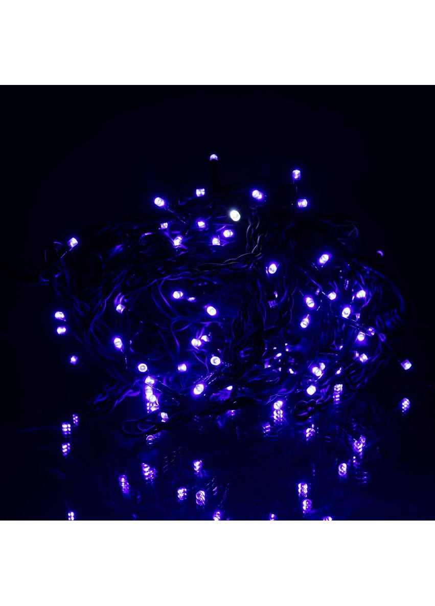 Новорічна гірлянда вулична Бахрома 6 м 105 LED чорний провід Синій 6МBBL Garlando (370373409)