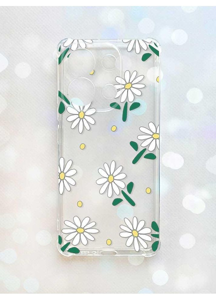 Чехол с утолщёнными углами на Xiaomi Redmi Note 13 4G:: Ромашки (принт 368) Creative (360698527)