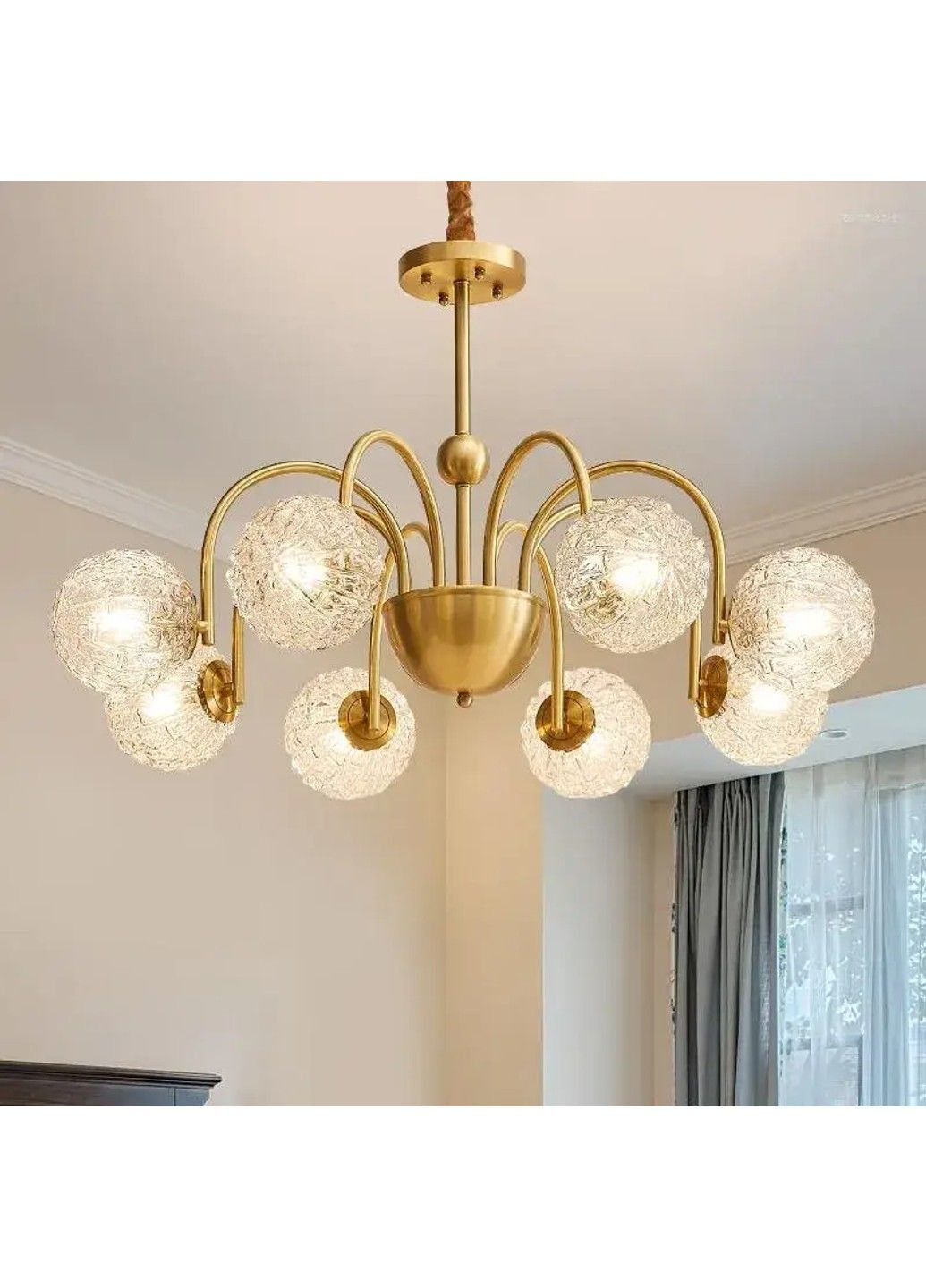 Світлодіодна люстра Мозаїка 5007 (Золота) на 6 плафонів No Brand (331639572)