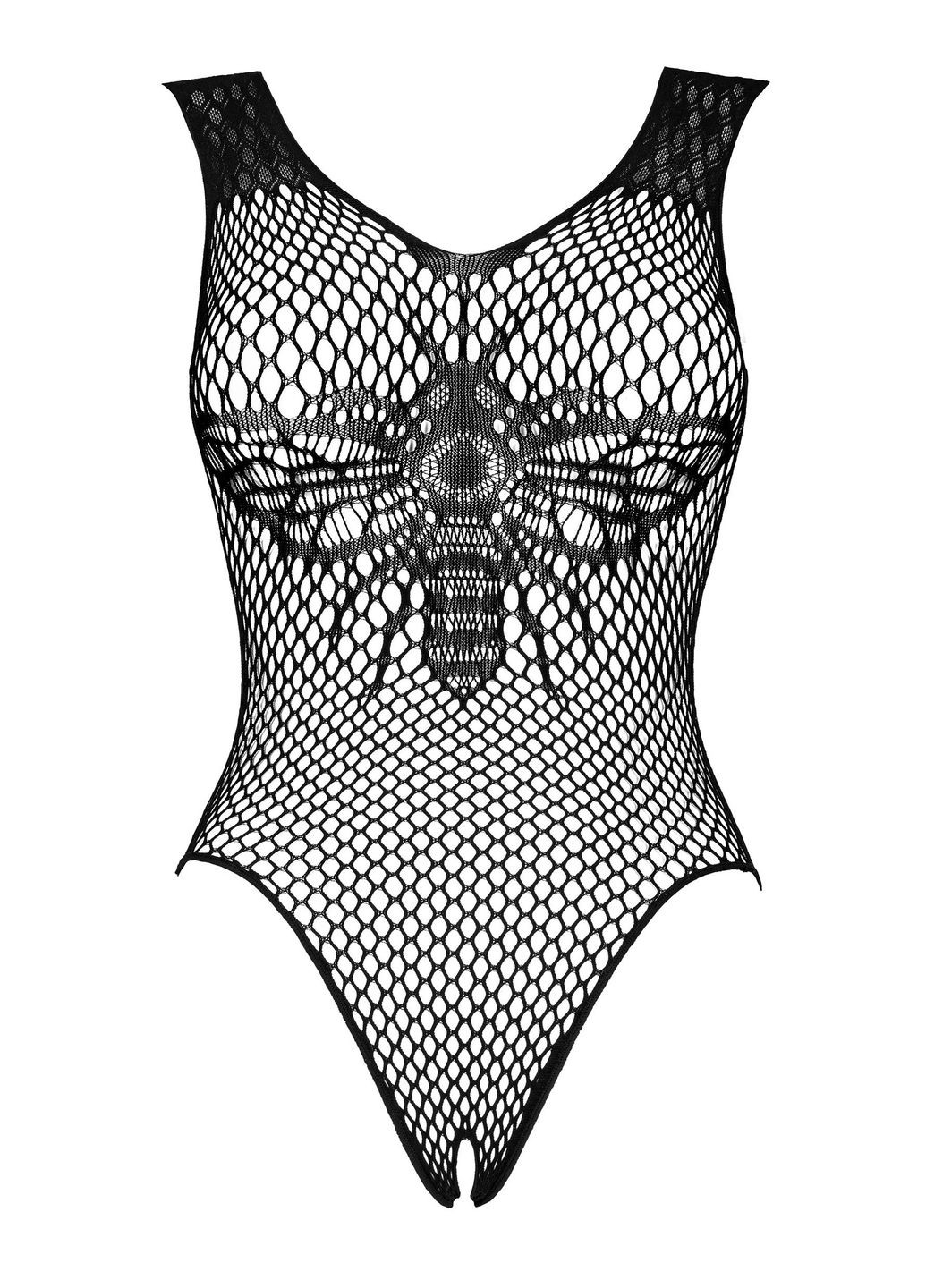 Черный демисезонный боди-сетка b134 Obsessive