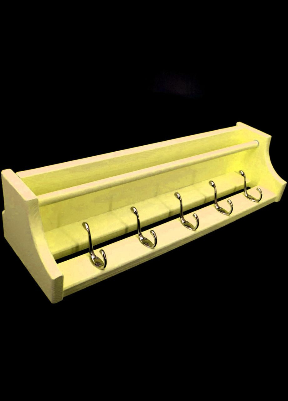 Вешалка для одежды из дерева Гамильтон 5 лимонад (ВДО-501010) No Brand (327860065)