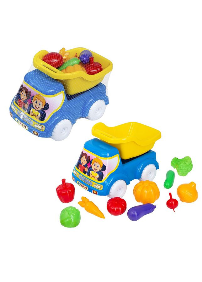 Машинка-самоскид №5 для дітей з овочами, набір дитячий (3691) Bamsic (368029724)