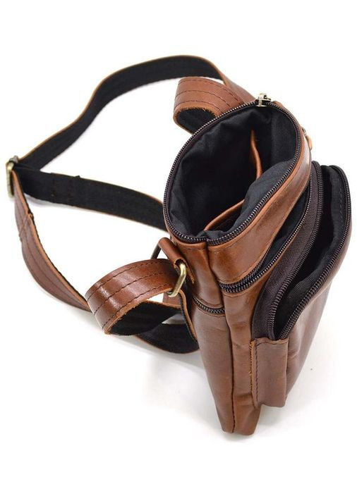 Сумка планшет через плечо мужская из натуральной кожи для телефона и для документов маленькая Рыжий 38120 TARWA (355245421)