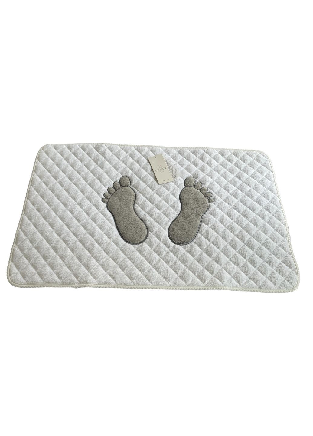 Полотенце-коврик Pas Pas White хлопок ножное 50-80 см Maison D'or белый