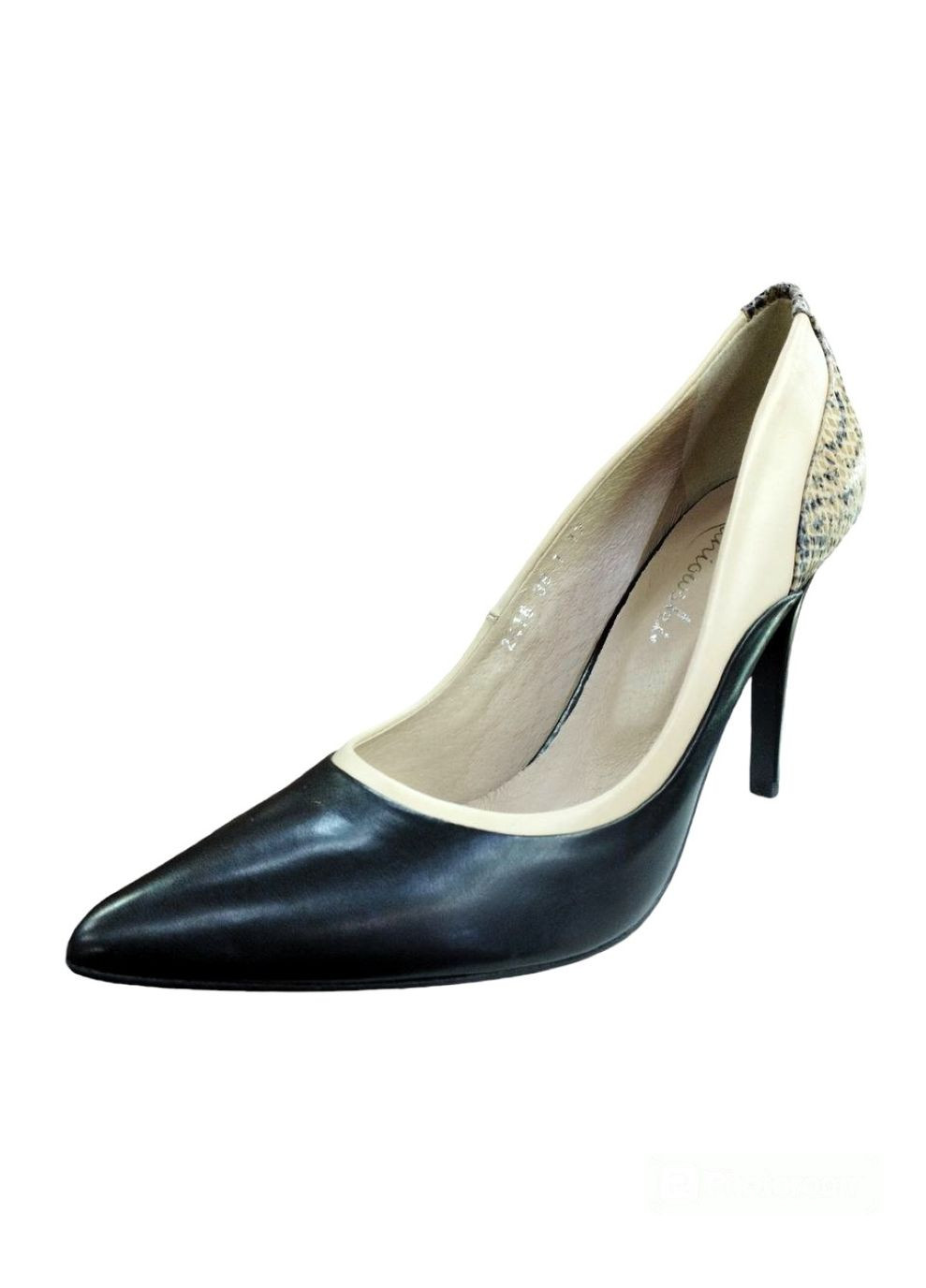 Kaniowski брендові стильні жіночі туфлі на високій шпильці 36 (23 см ) коричневий/бежевий мері джейн комбінований з натуральна шкіра, польща — всесезон (322785070)