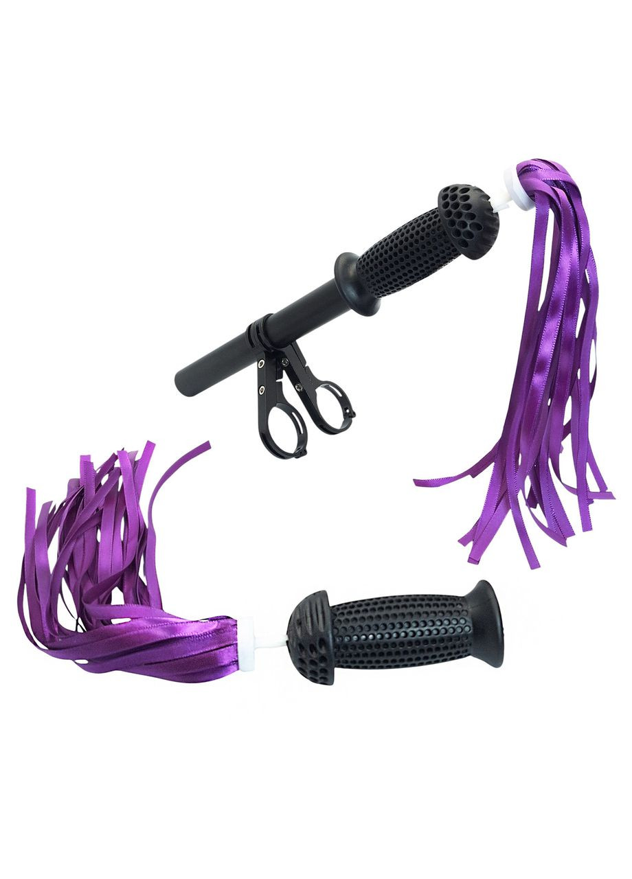 Стрічки в кермо дитячого велосипеда / самоката атласні однотонні фіолетовий (G00019654) No Brand (363265338)