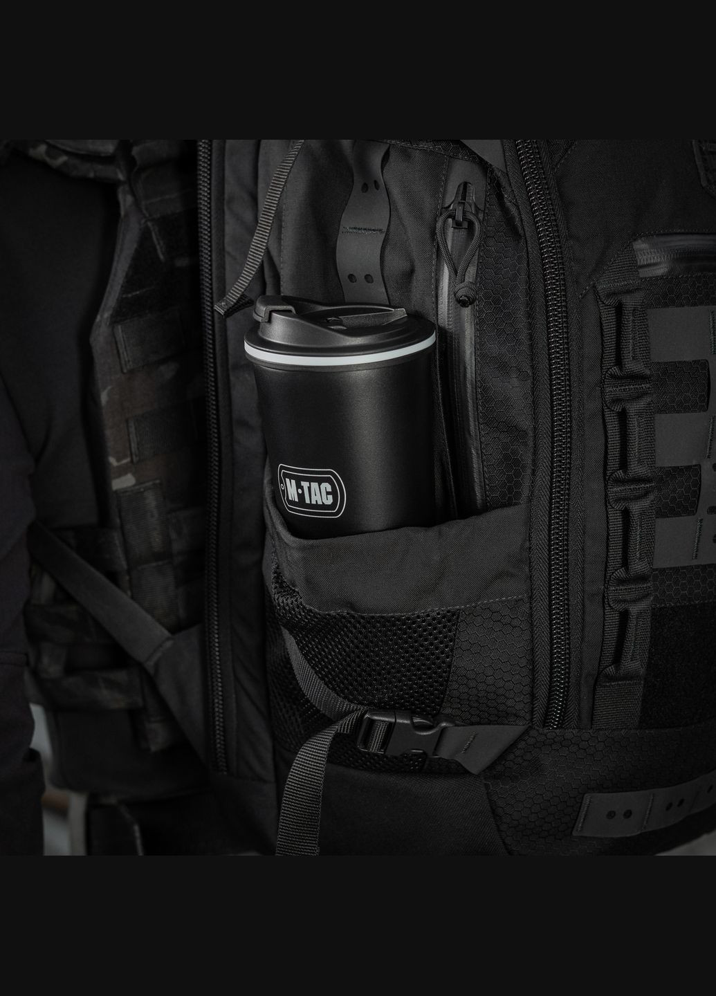 Термокружка з клапаном 450 мл чорна M-TAC (303262301)