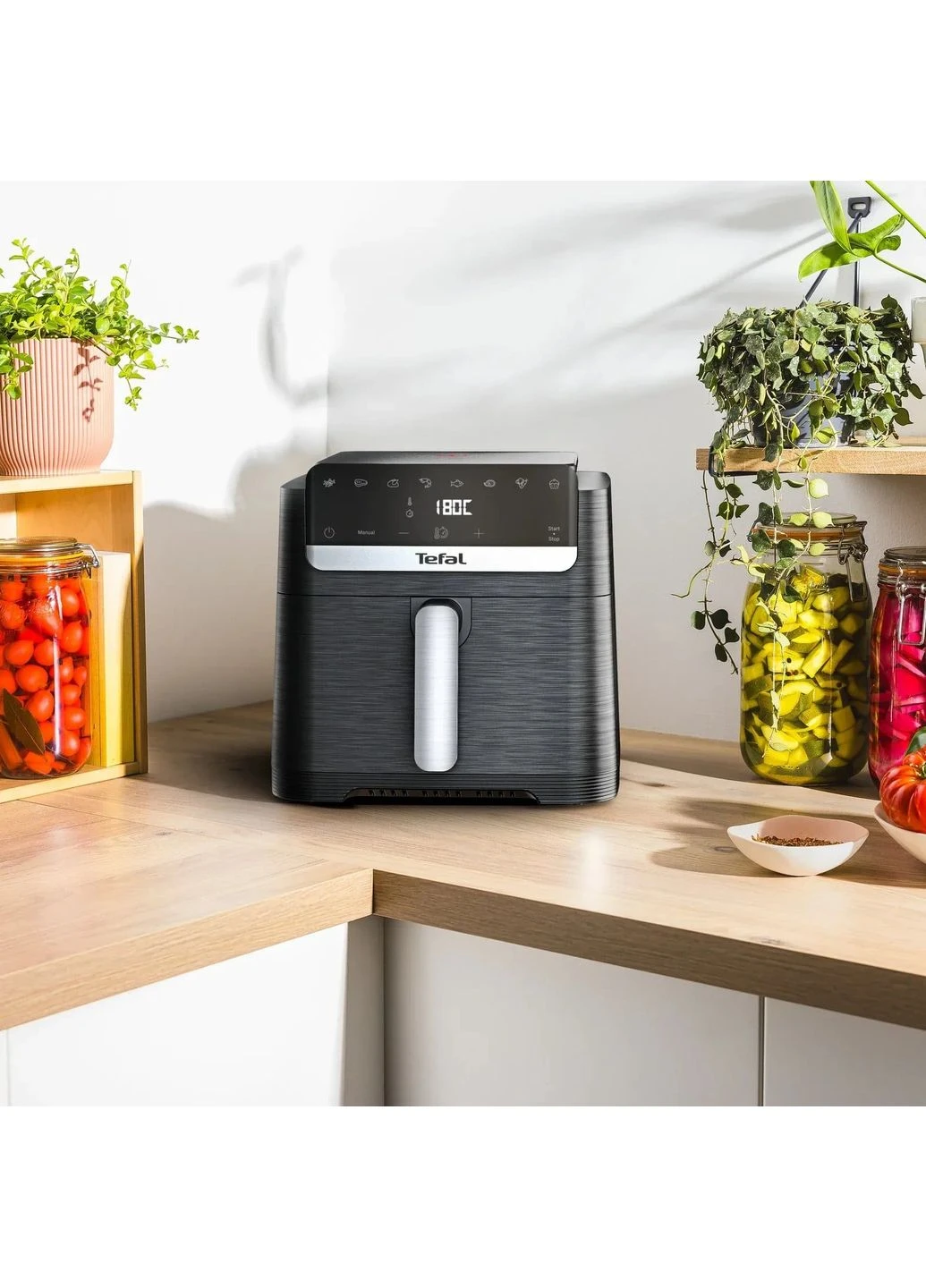 Мультипечь Easy Fry Mega Compact, 1700Вт, чаша-7.5л, сенсорное упр., 8 программ, пластик, Tefal (384475646)