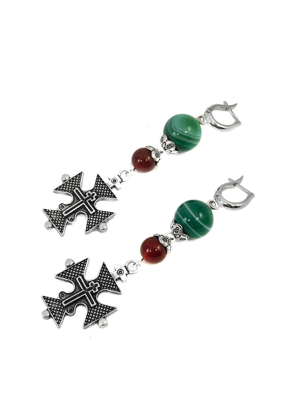 Серьги "Узоры предков" Сердолик, Агат Fursa fashion (322314073)