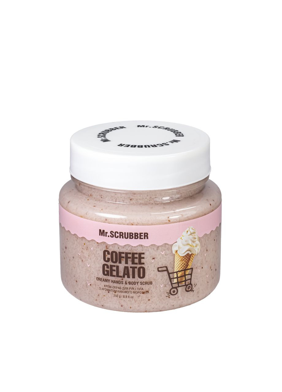 Крем-скраб для рук и тела с ароматом кофейного мороженого Mr.Scrubber Coffee Gelato 250 г Mr. Scrubber (337359197)