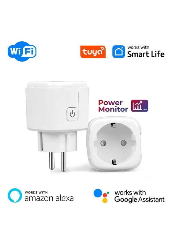 Розумна Wi-Fi розетка 20 А | Tuya | Smart Life | Лічильник електроенергії B&G (354224294)