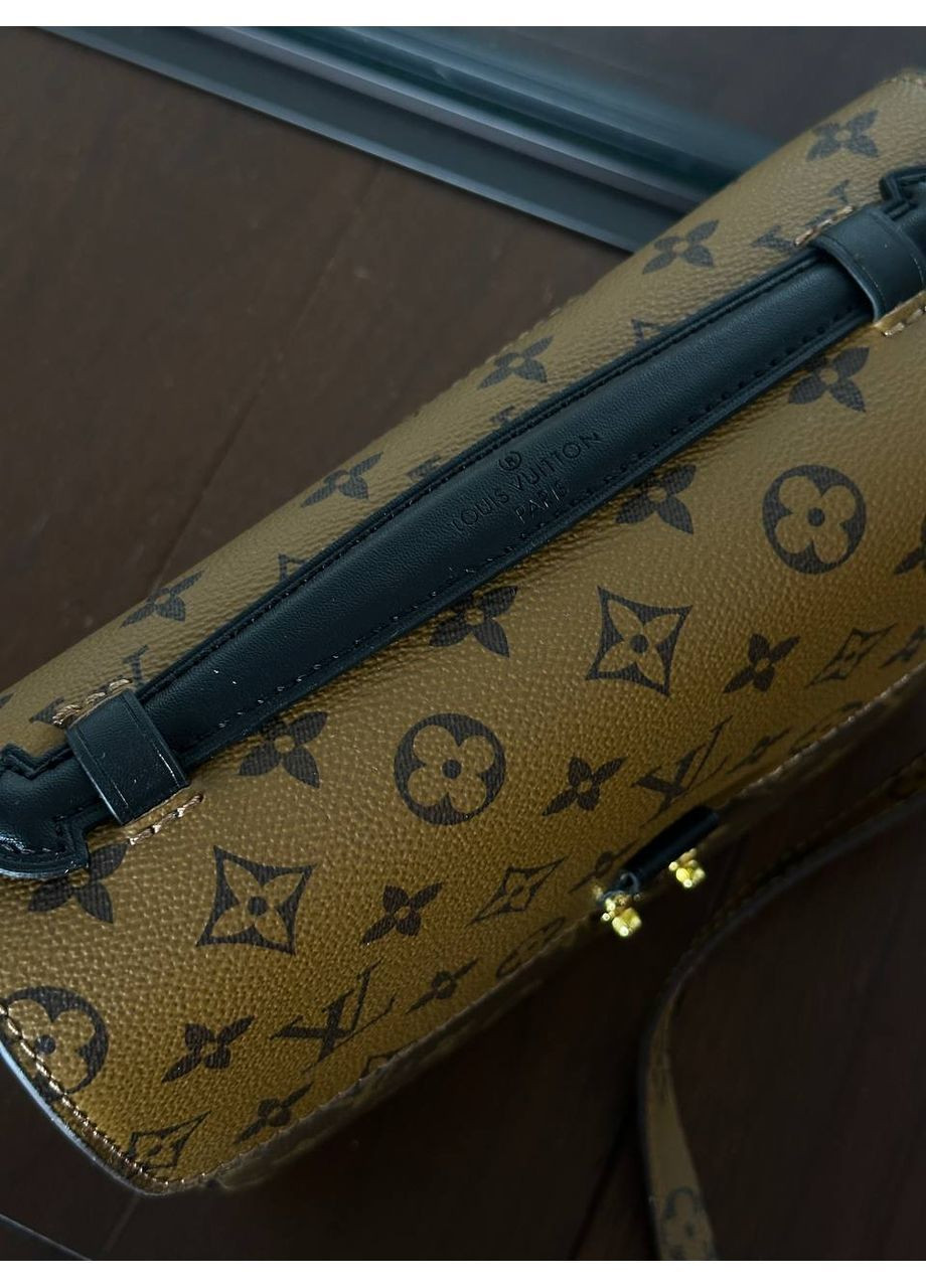 Сумка кожаная женская коричневая канва луи витон No Brand Pochette Metis (367854362)