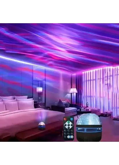 Ночник-проектор RGB и пульт ДУ, от USB, AT-0 / Светодиодная лампа Intex (372114023)