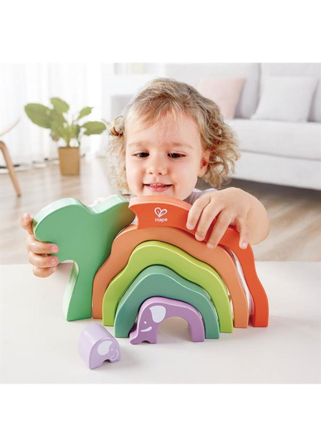 Дерев'яна пірамідка Слоненя (E0489) Hape (331174071)