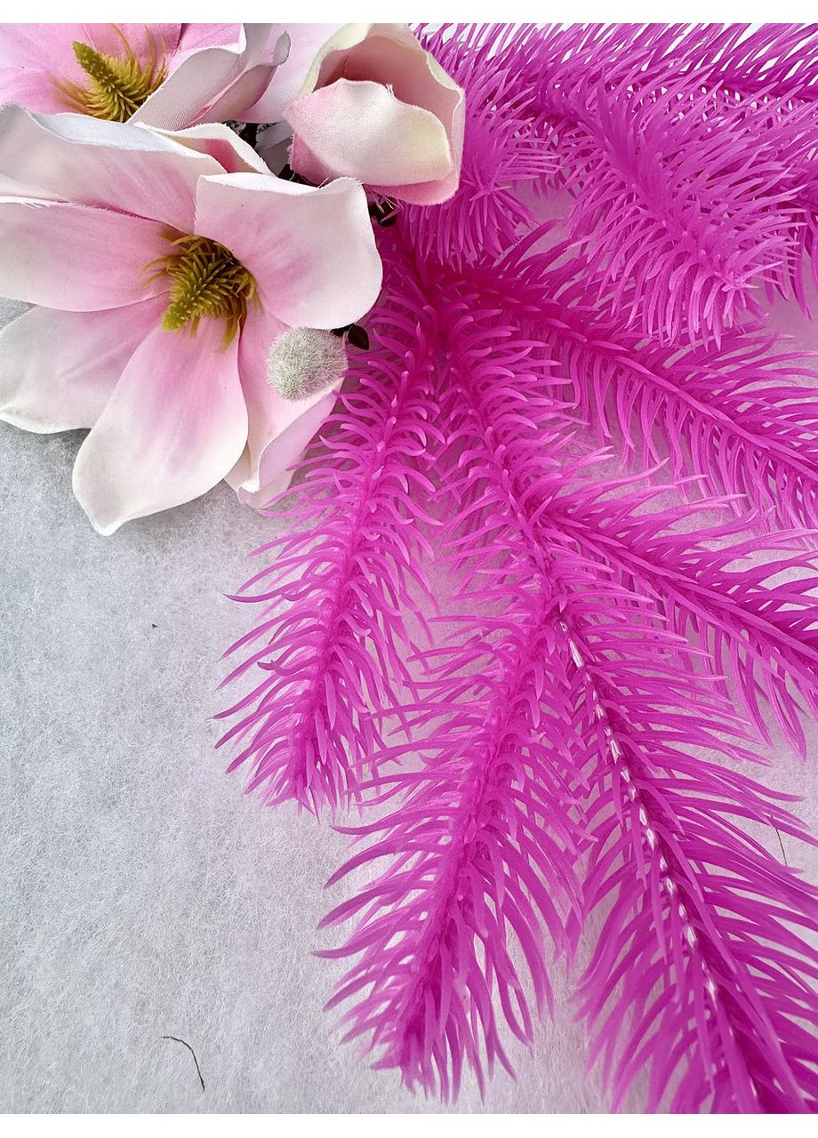 Хвойная веточка литая SGH Barbie Pink розовая 33 см (250 шт.) HVOYA (372798552)