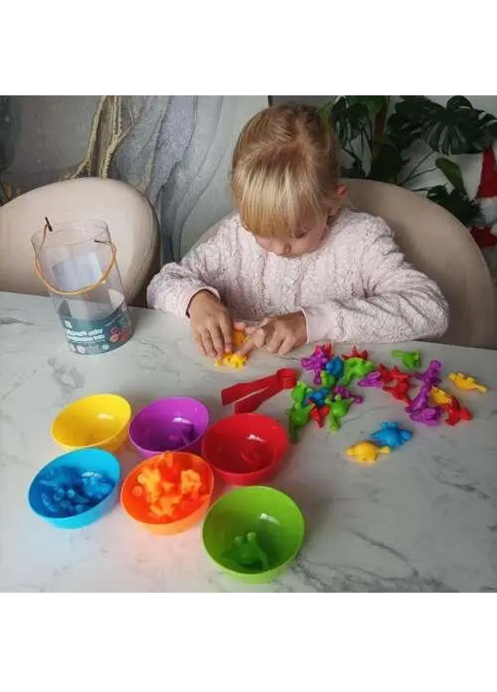 Комплект набір ігровий навчальний розвиваючий для дітей малюків рахунків кольорів фігурок динозавриків (476420-Prob) Unbranded (281326417)
