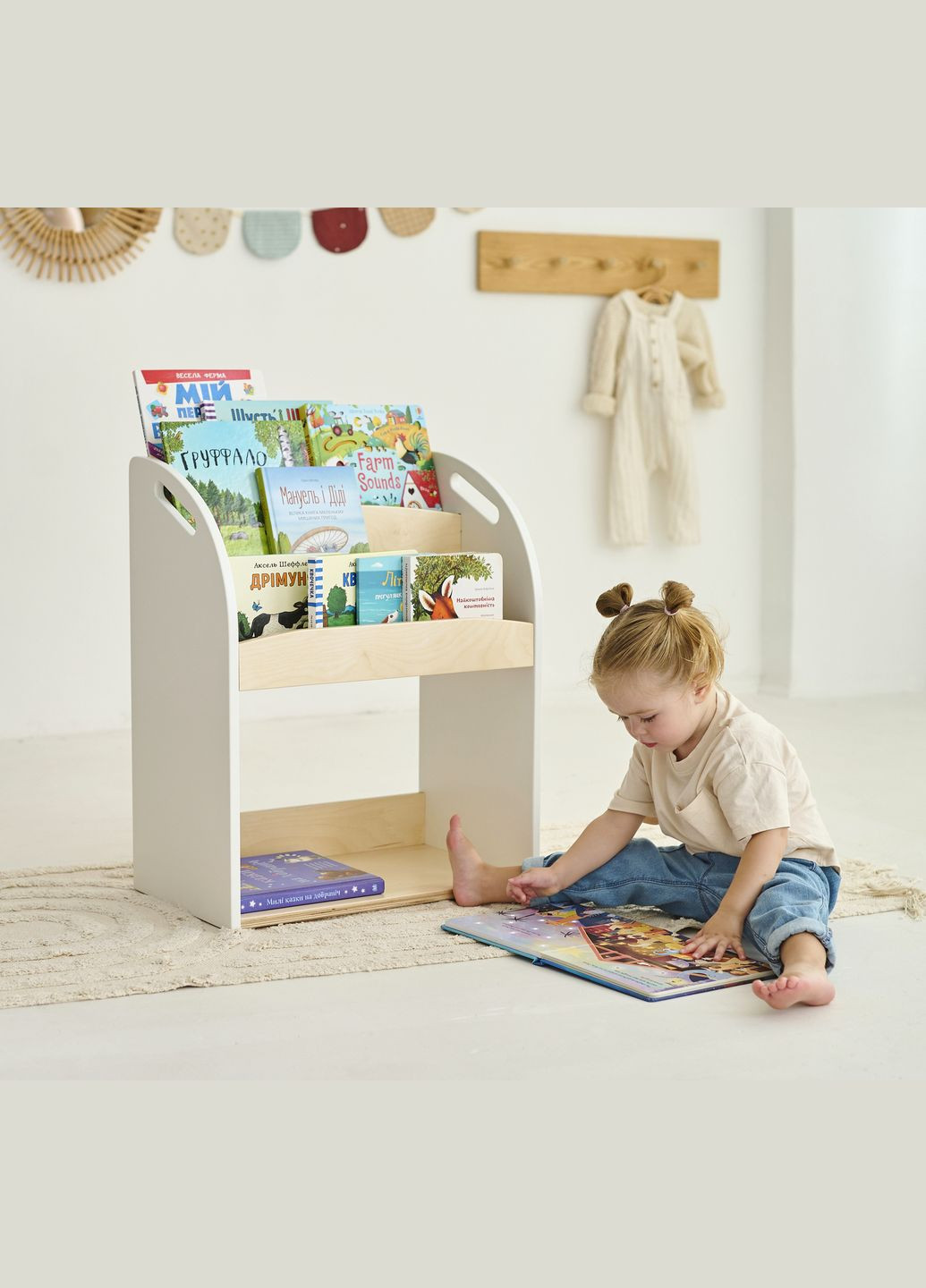 Детская книжная полка напольная Маленькая Белая Tatoy (292715004)